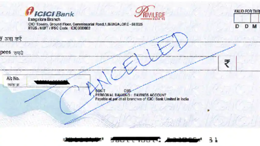 CANCEL CHEQUE Importance and use