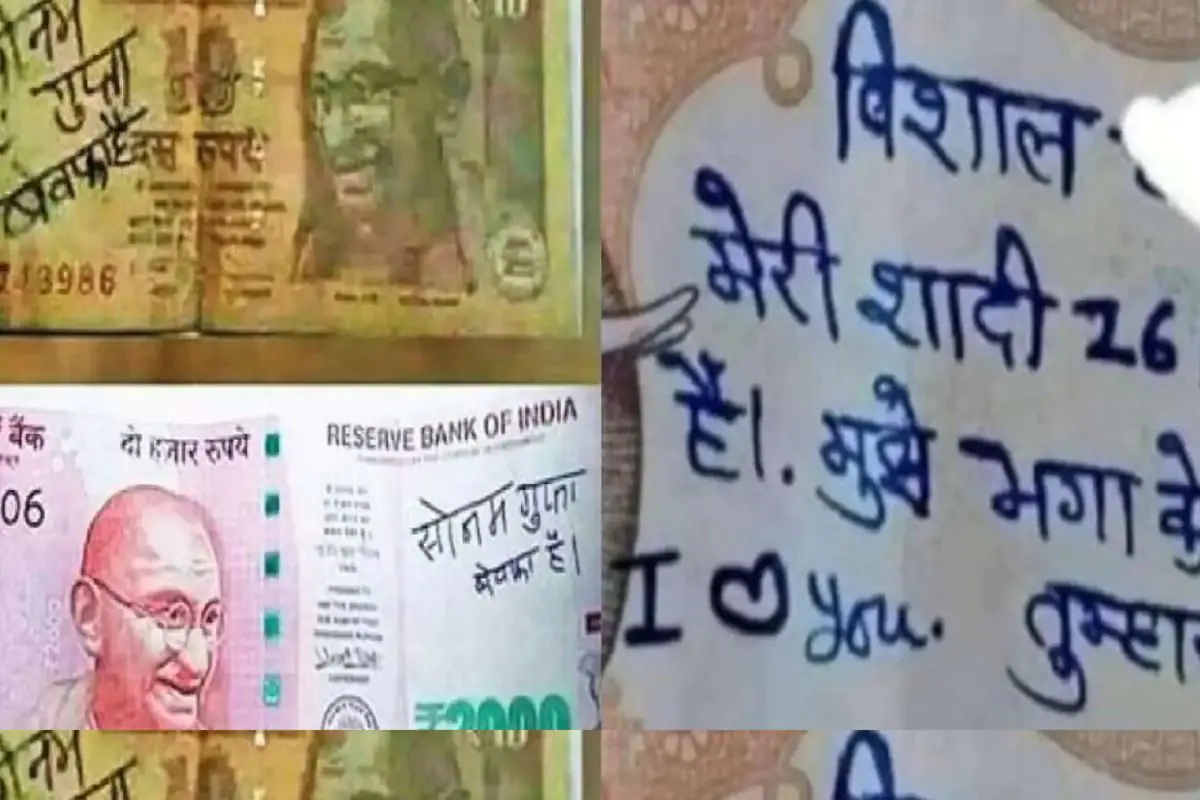 Writing on Bank Notes does not make it invalid