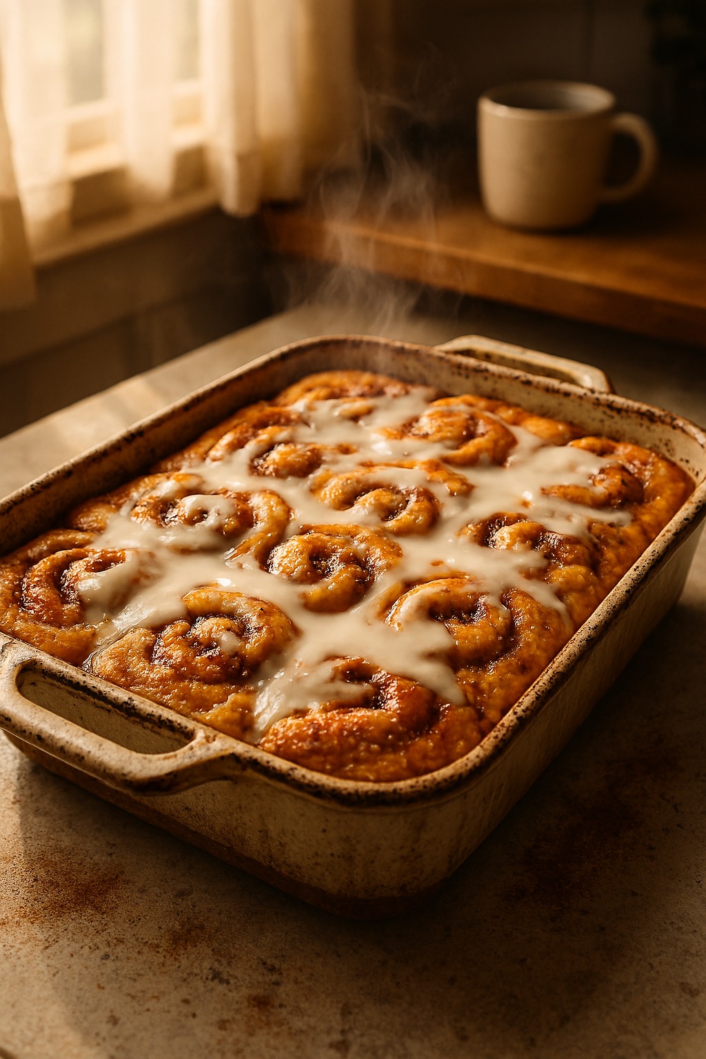 Cinnamon Roll Casserole with Heavy Cream No Eggs
