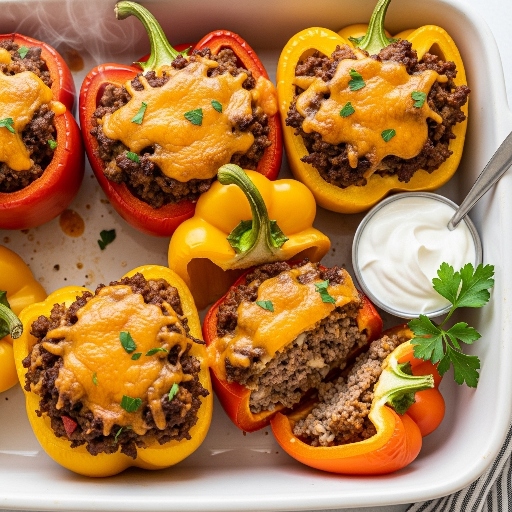 Low Carb Stuffed Peppers Without Rice