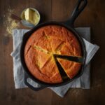 Cast iron skillet cornbread — no buttermilk needed
