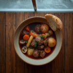 Slow cooker beef stew without potatoes — made for a Chicago winter